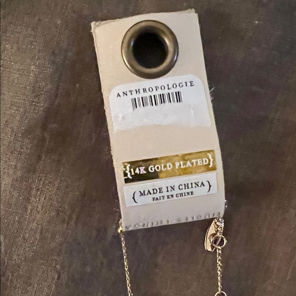 Anthropologie Gold Necklace & Bracelet Set - Picture 3 of 3